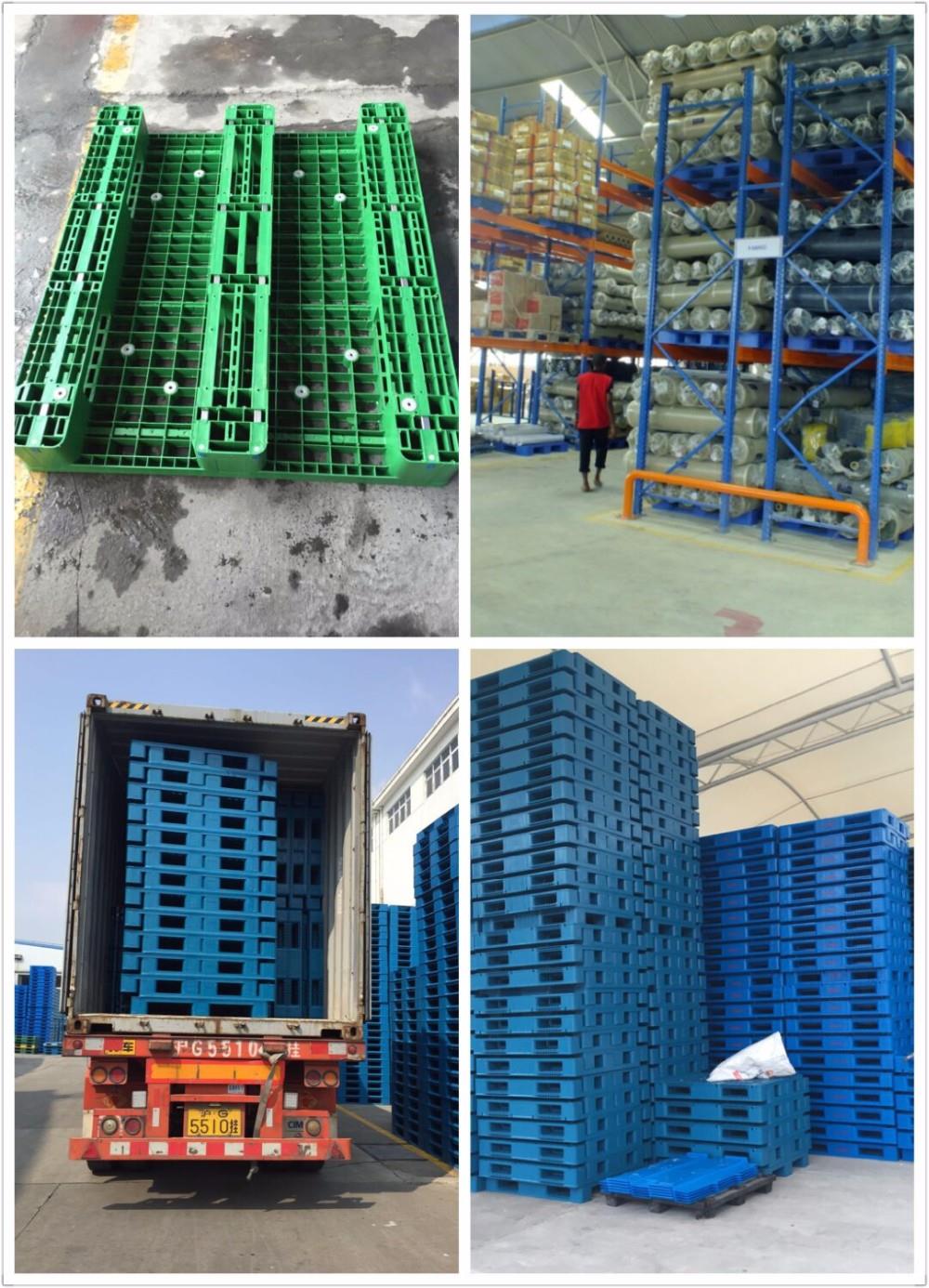 Pelari Tugas Berat 3 Runter Deck Rackable Plastic Pallet