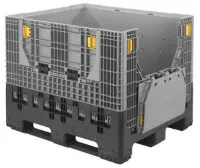 1200x1000x975mm Industri Menggunakan Kotak Pallet Plastik Lipat Besar Untuk Industri Otomotif