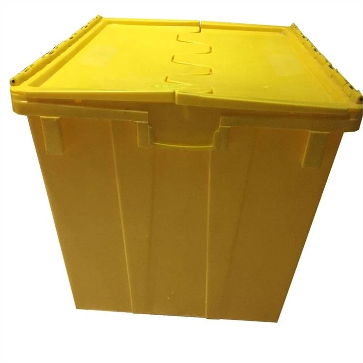 Plastic Attached Lid Distribution Totes