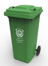 Tempat Sampah Plastik untuk Luar Ruangan dengan Roda